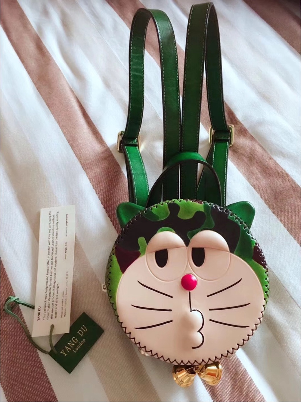 NWT Yang Du Doraemon handmade leather backpack
